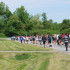 Students walked around the school in last year's walk, which benefited a local student who had been struggling with cancer.
