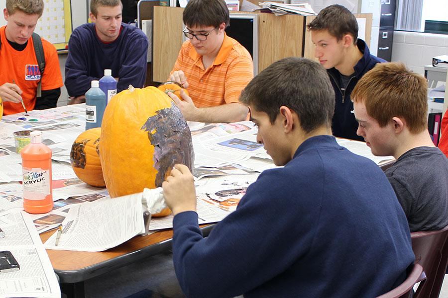 Leadership and Prevention Club paints pumpkins to connect with community
