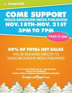 FRO-YO for a Cause: help grow The CavChron LINE this week at the Orange Leaf