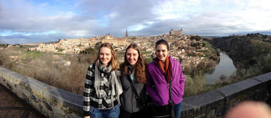 Amanda Blair, Angela Harrow, and Melissa Hurlburt in Toledo, Spain.