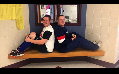 Nate and Zach Powers dressing up for the unofficial dress up days due to the change in Spirit Week. 