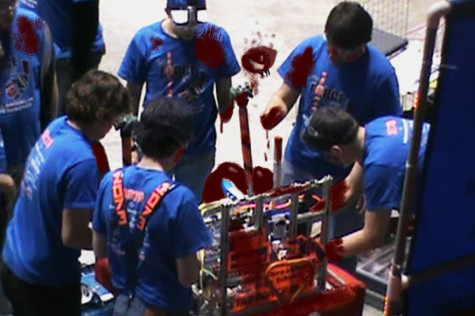 FIRST Robotics Team 1073 was suddenly met with a gruesome scene when they tried to repair their traumatized robot