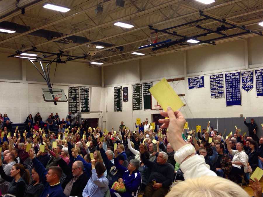 Citizens of Hollis cast their almost unanimous vote against the pipeline. Photo Credit: Julie Christie