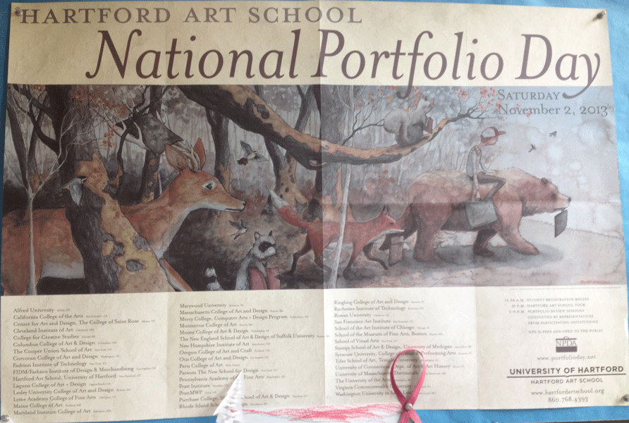 An article for National Portfolio Day at Hartford Art  School