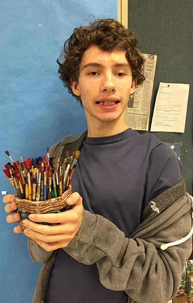 Eastman Chandler ‘15 enjoys art and learning about new techniques.