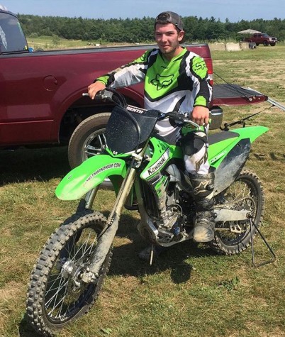 Dustin Stenstrom on his dirt bike