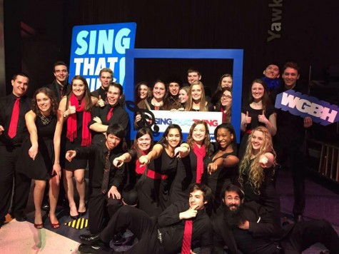 The Hollis Brookline Honors Choir sings it away on live TV