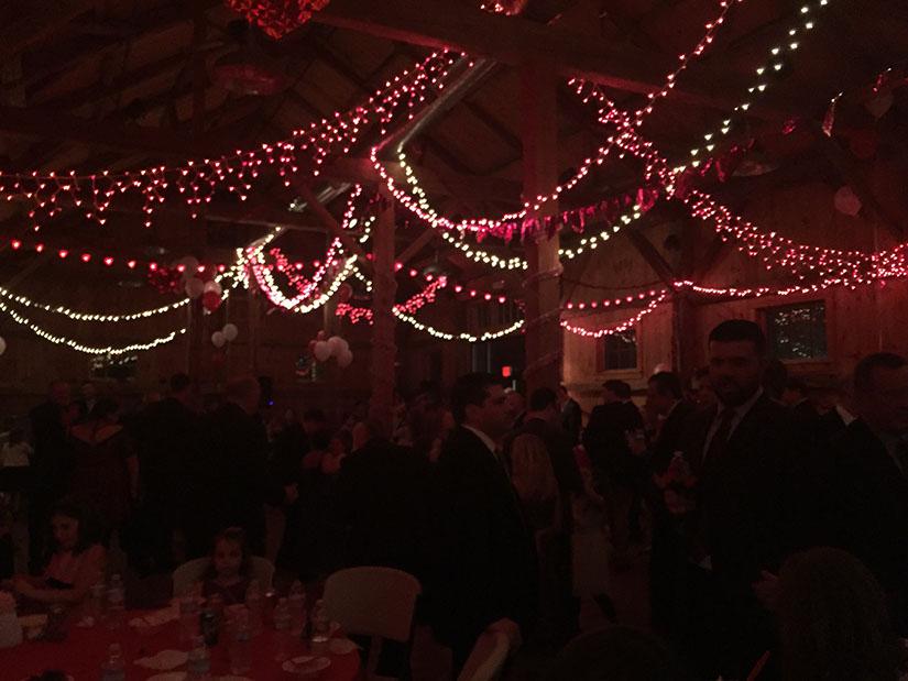 The inside of the Lawrence Barn is elaboratly decorated on the night of the dance