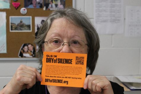 Ms. Evans supporting the Day of Silence.