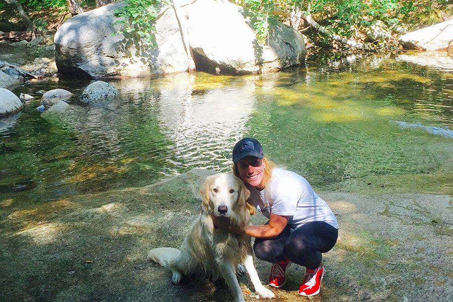 New English and Journalism teacher Heather Deegan loves hiking with her dog.