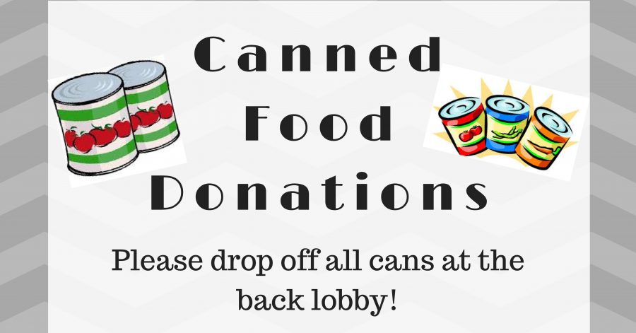 Canned Food Drive Ends 11/18
