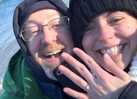 Eric Perry and his now-fiance celebrate their engagement.