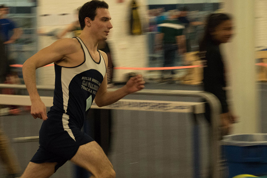 Patrick Bloniasz '18 used the winter track season to help him prepare for the upcoming spring season.