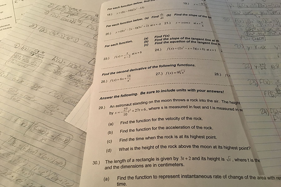 This year’s mathletes hunker down and power through some Calculus homework. They have another couple of meets coming up this season and need to prepare for them the best they can. Plummer gave some insight to their preparation by saying, “currently our team members only practice once per month, but we have just begun to offer weekly practice opportunities to both provide more flexibility for our team members and to try to improve our team's performance.”