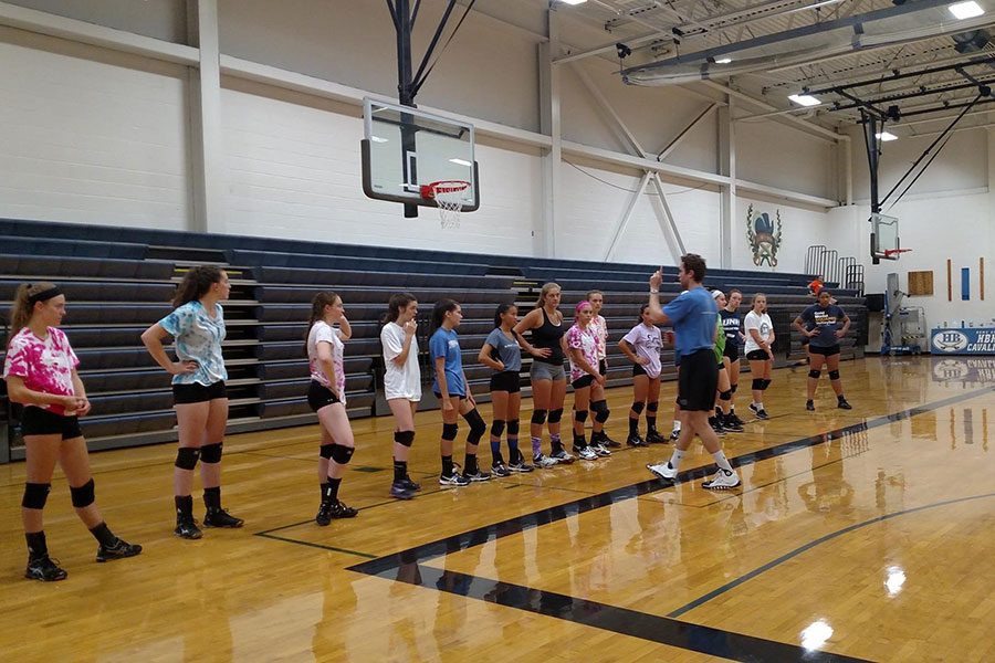 The HBHS volleyball programs host a summer skills development camp every year. This is part of the overall mission to keep the teams always fresh with new talent and to provide court time outside of a given season. “It’s very important to get involved and help the younger generations that will come after you leave high school,” says Maddie Norris ‘19, who is looking to play at the Division I level in college.
