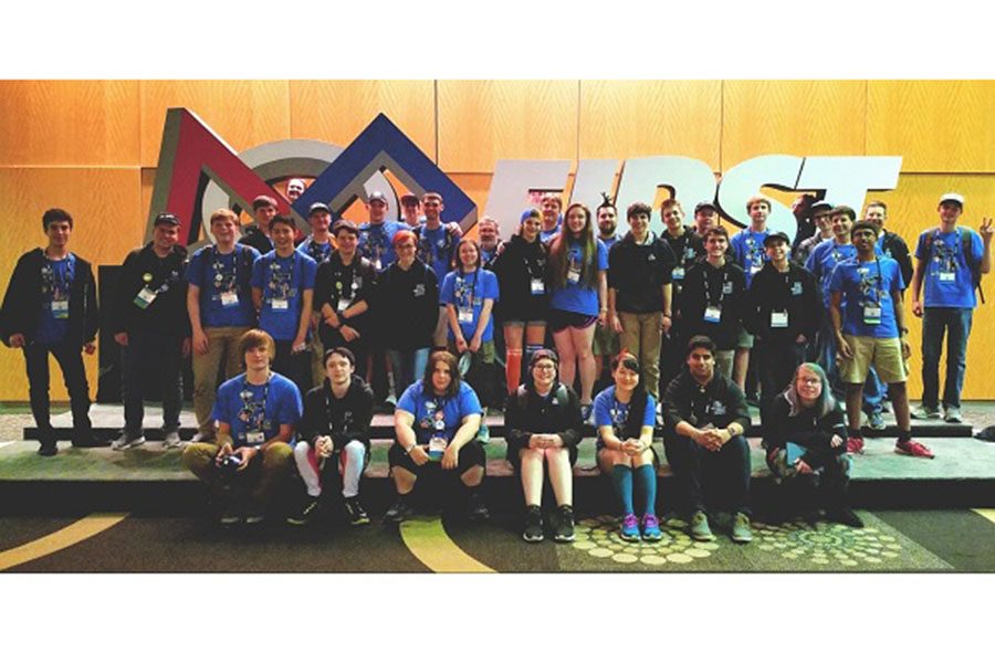 The team at the World Championship in St. Louis, Missouri last year. “It was fun to travel because of how we did during the competition season. We didnt win but Im happy to have worked with the team” said Michael Volmer ‘17, who graduated last year.