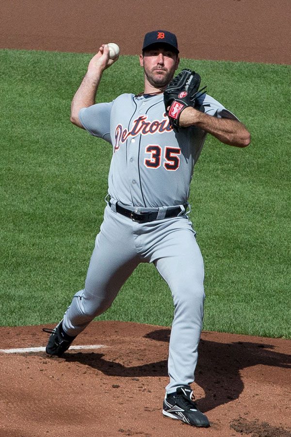 Justin+Verlander+throws+a+pitch+during+his+time+in+Detroit.+Justin+Verlander+is+currently+on+the+Houston+Astros+and+shares+his+opinion+on+the+new+mound+visit+rule+change.+%E2%80%9CIf+youre+going+to+make+adjustments+I+personally+dont+think+limiting+mound+visits+between+a+catcher+%26+pitcher+is+the+way+to+go.+If+theres+a+cross-up+in+signs+those+guys+%5Bcatchers%5D+can+get+hurt+said+Verlander.