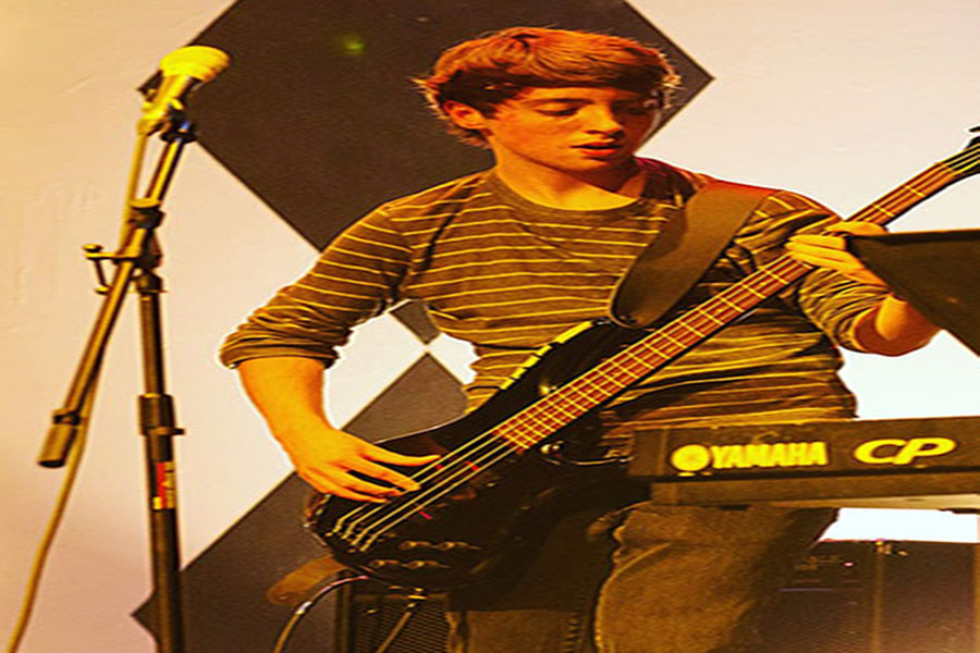 Franzini playing bass at Guitar Night 2016, a show many regard as one of the best, if not the best Guitar Night ever. “That was a great show because we had a lot of good musicians playing that year.” said Franzini.