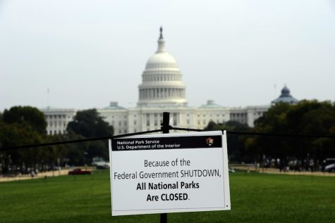 A sign placed on the lawn on the grounds of the Capitol Building displays that all National Parks are closed due to the government shutdown. The Speaker of the House in a press release this week said that “Families across the nation are still trying to recover from a month of missing paychecks and overdue bills.”