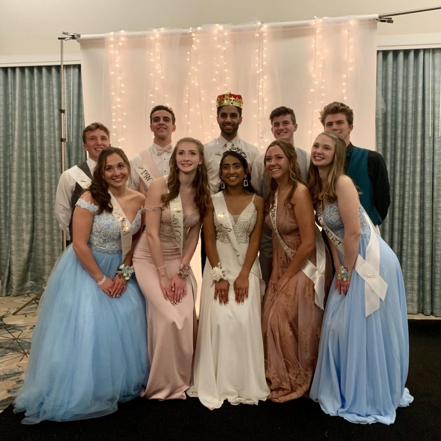 Pictured is the class of 2019’s Prom King and Queen. “Thinking about high school 10 years from now, I’ll definitely think about the time when I won prom king,” says Miglani. The both of them are very happy to have this honor.  
