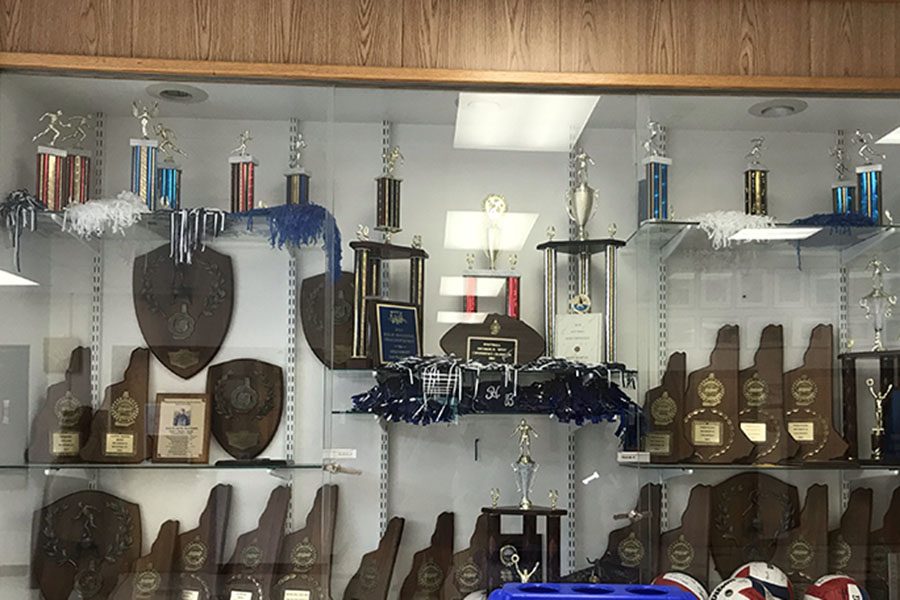 “Our school sports aren’t that bad,” Magnuszewski exclaims, as the trophy case shows. The trophy case reveals all the sports accomplishments. There are trophies from last year and there were some recently added this year. 
