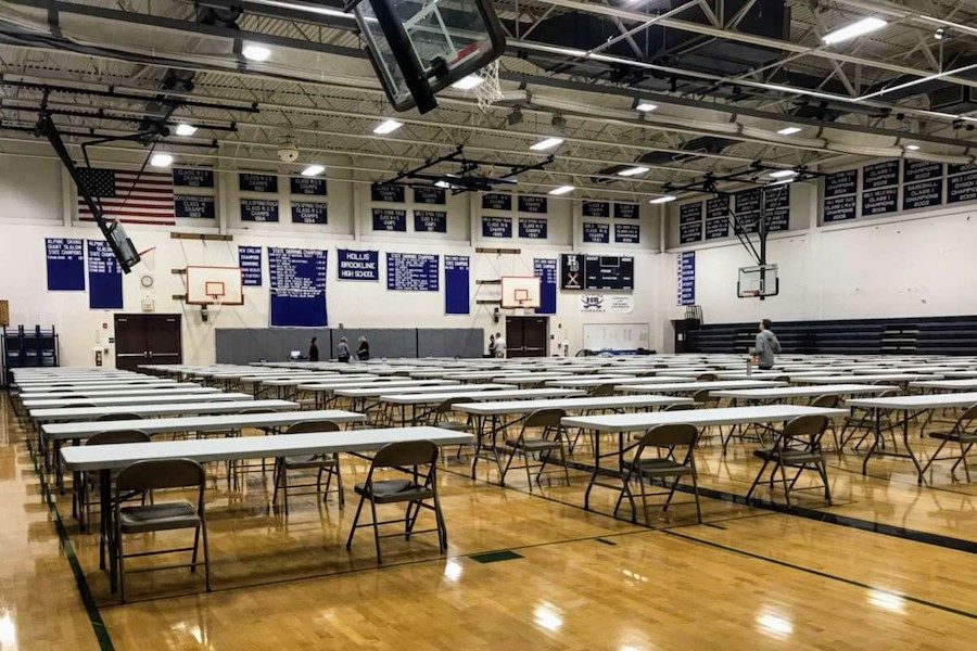 Tables and chairs that were set up for the PSATs, where sophomores and juniors spent their morning testing. “ If you work for 10-20 minutes practicing every day, then you will see a big boost in confidence and a jump in your scores. The most helpful advice would be to start preparing early. If you put in the time, you can definitely improve and meet your goals. Khan Academy is a great free resource, because it will customize your practice based on how you did on certain areas of the test.” said Martin.
