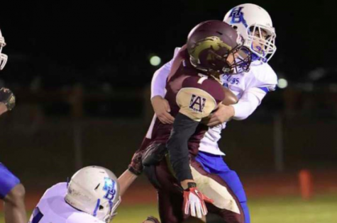 Andy Basque ‘20 makes a touchdown saving tackle on a kickoff during the 2018-2019 season against Alvirne. The Cavaliers were victorious at the end of this close matchup, in part by Andy's performance. “I have no fear that Andy will make a mistake when it comes to game time” said Shea Philbrook ‘20.