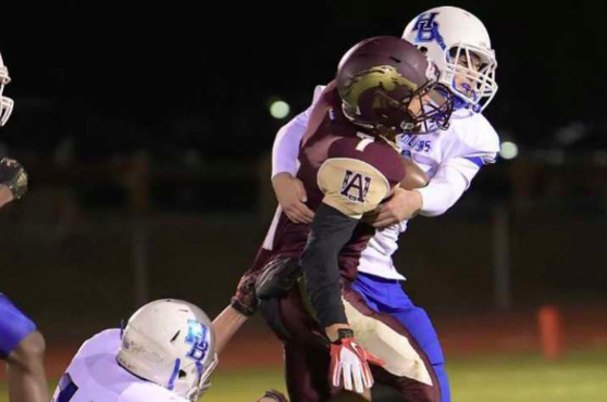 Andy Basque ‘20 makes a touchdown saving tackle on a kickoff during the 2018-2019 season against Alvirne. The Cavaliers were victorious at the end of this close matchup, in part by Andys performance. “I have no fear that Andy will make a mistake when it comes to game time” said Shea Philbrook ‘20. 