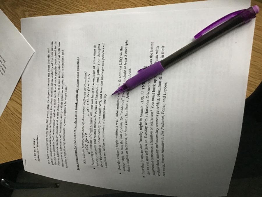 Here at HBHS, this is a typical homework assignment from an AP level class. The amount of homework a student has can have disastrous effects on their health and sleep schedule. “Kids shouldn’t be given more than two hours of homework a day, [preferably] one hour a day outside of school,” said Christina Ellis.