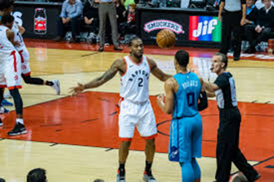  Kawhi Leonard defends the inbound pass as he leads his team to victory. The All Star game didn’t fail to disappoint as the new rules entertained all around the world, “I think that the 4th quarter of this All Star game was one of the most  competitive I’ve seen in my life,” said Joey Oetjens 21. 
