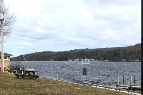 Alton bay, Alton NH. This is Lake Winnipesaukee, a beautiful place to be and is surrounded by housing around the lake. This is where I go when i'm stressed and am bored the waves crashing in the stone walls is relaxing plus it is a nice opportunity for a quick photoshoot.