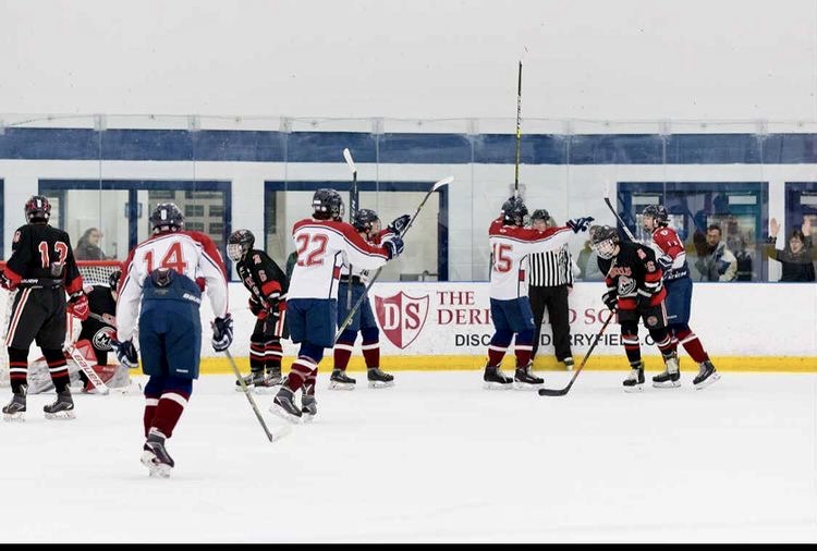 The team celebrates one of their many wins last year. They had done very well but lost in one of the first games of the playoffs last year. “We are a family and we all are so passionate about the sport we play. We display hard work and determination and have the true HB spirit.” said Paul Vachon ‘22.