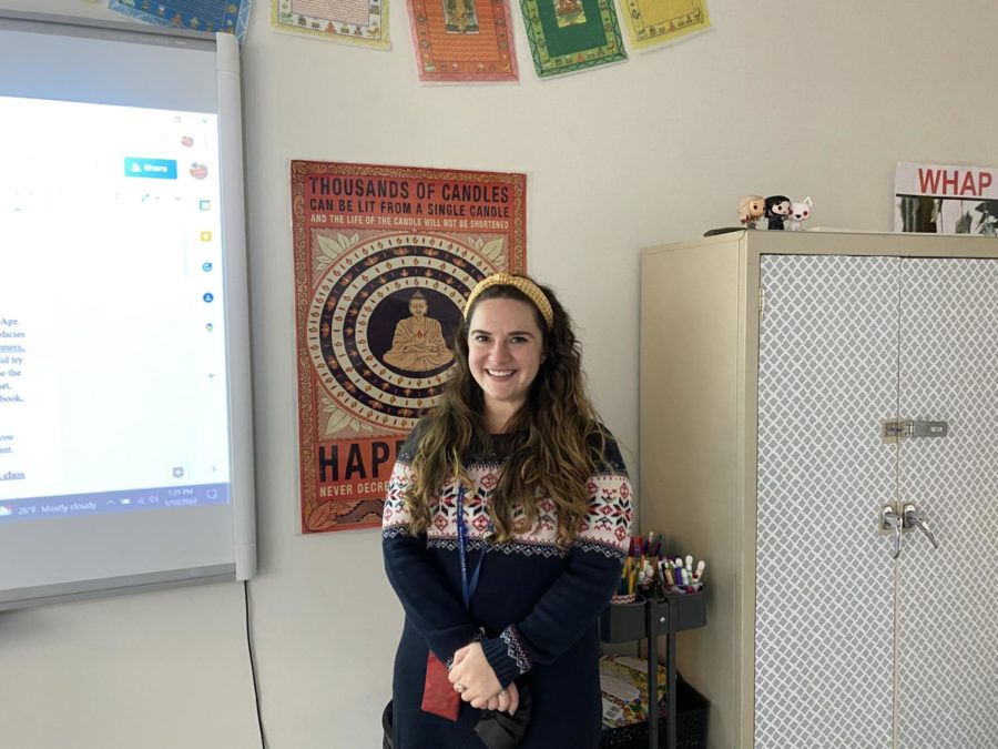 Freshman and Sophomore History teacher Ms. Ellis sat down to talk about her teaching career and what she loves most about teaching at HBHS. “Honestly the best part of teaching here is the people that I work with. We have some really amazing communities, all of our departments are like little families” said Ellis.