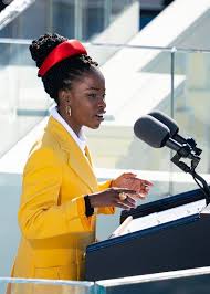 Amanda Gorman reciting her poem, The Hill We Climb, at President Biden’s inauguration. Photo by the New York Times