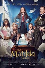 The film poster in which Matilda is surrounded by the other main characters of the film.