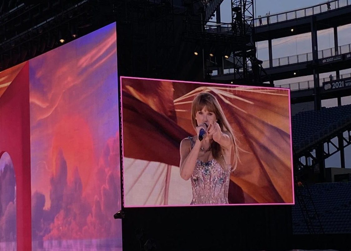 Swift during her Lover Era segment of the show