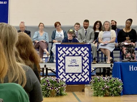 Cameron Rockwell delivers his speech on Class Day 23
