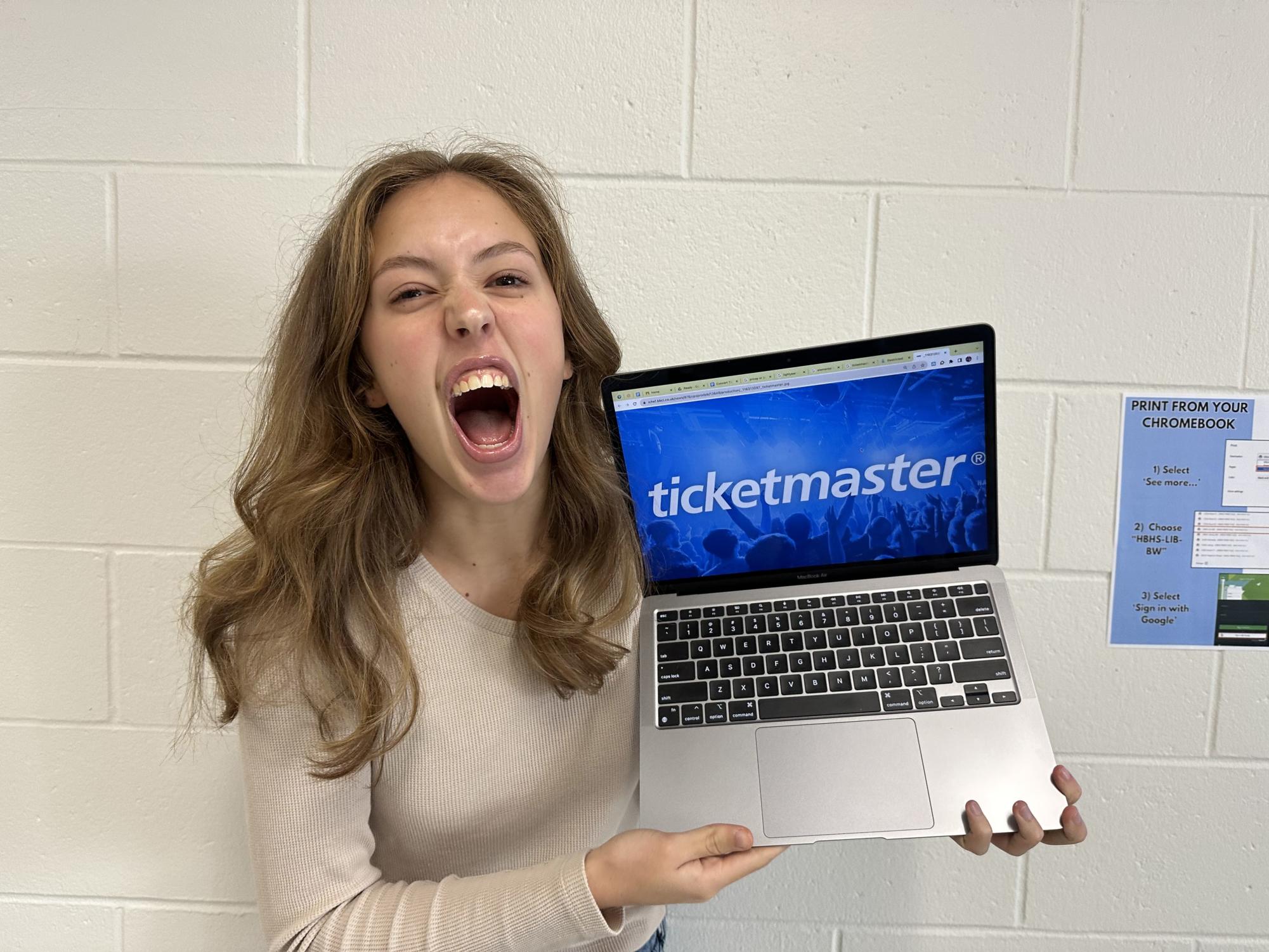 Lolly Adair ‘25 expresses her anger towards Ticketmaster. Adair has struggled in the past to secure tickets on the website, including Taylor Swift’s “The Eras Tour.” “No one should have to go through this hard, long process just to get an hour or two of joy,” said Adair.