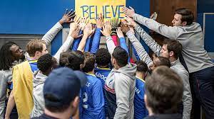 AFC Richmond touching the believe sign. Season 2 Finale. Teammates can make a huge difference in your life.