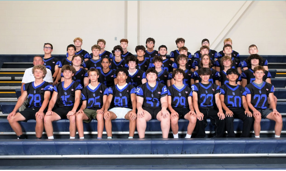 The team picture of the Hollis Brookline High School Football team at the beginning of the 2024 season. (Photo courtesy of Hollis Brookline High School)