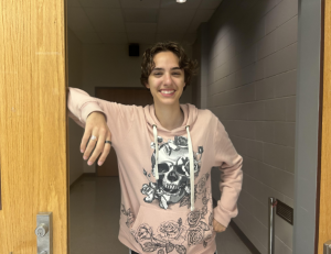 Adrienne Rosenblatt sits in the tech room for the 4th year in a row. Rosenblatt has been working on the tech crew for all of high school and hopes to pursue it in college. “I love being a part of every show here and event no matter how small,” said Rosenblatt ‘25.
